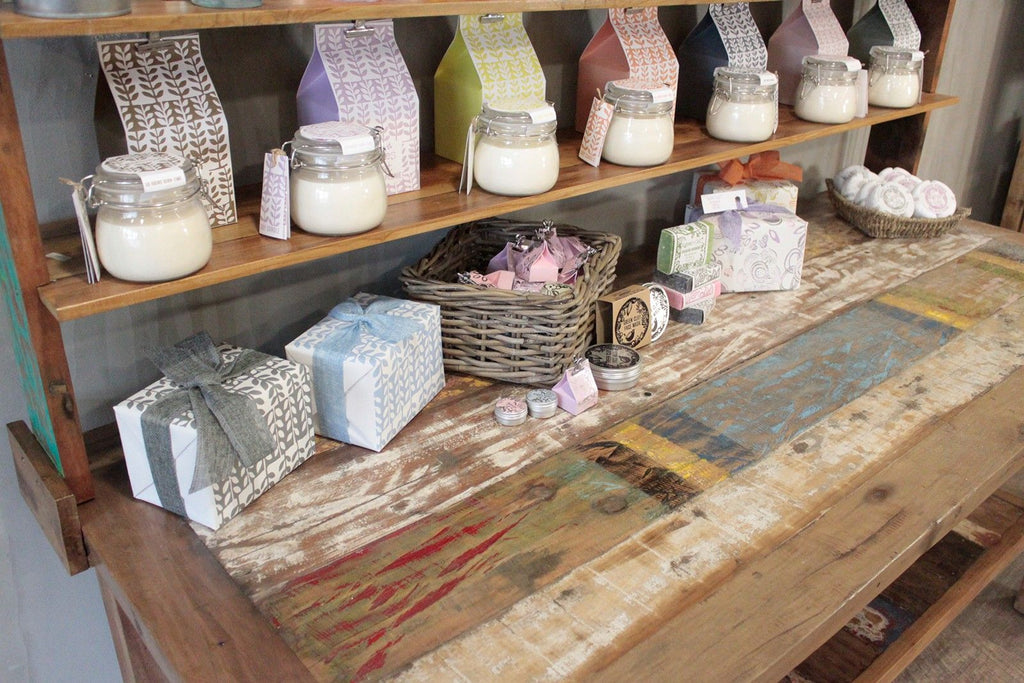 A&C 1.8m Standard Table with Top Shelf for Stylish Home Displays