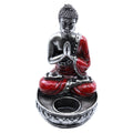 Medium Red Buddha Candle Holder for Home Decor and Gifts