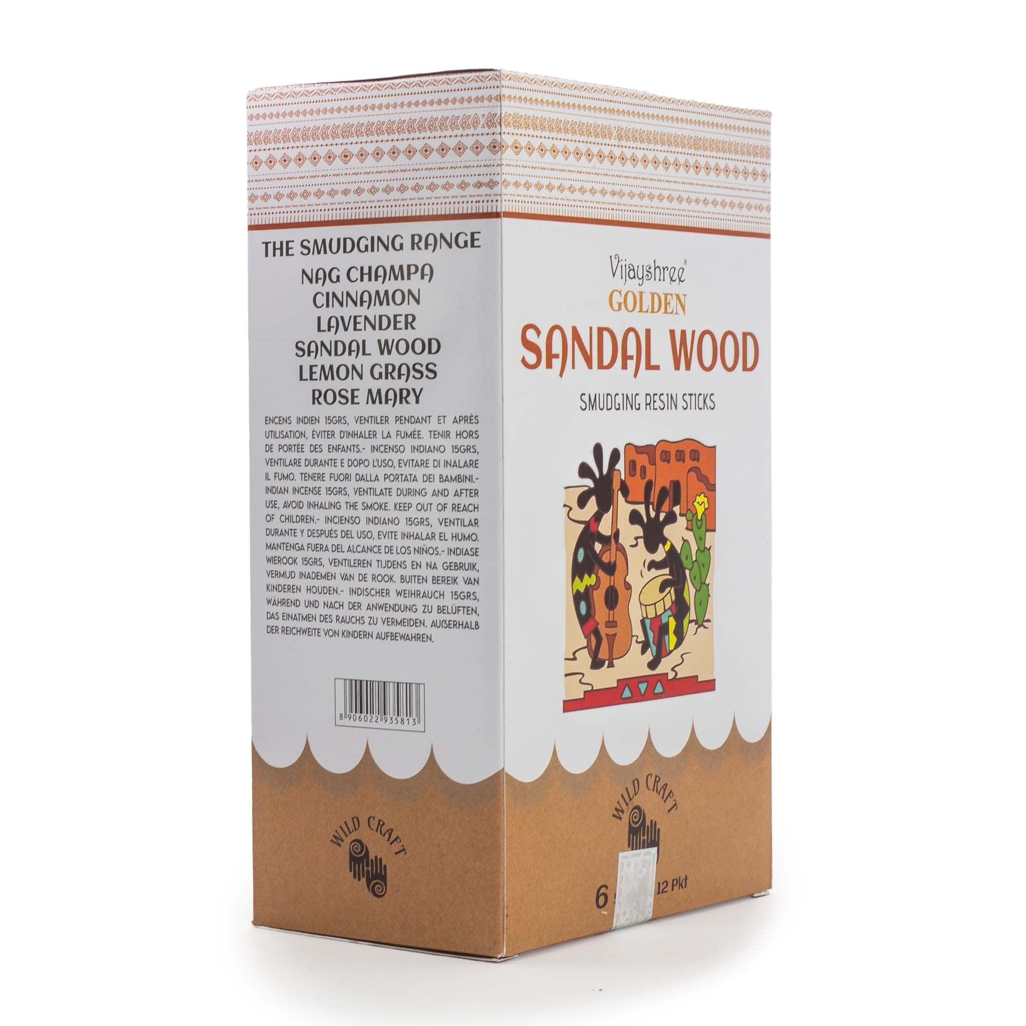 Golden Sandal Wood Smudging Resin Sticks 30g for Calm Spaces