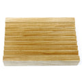 Hemu Wood Soap Dish with Groovy Design for Fresh Soap Storage