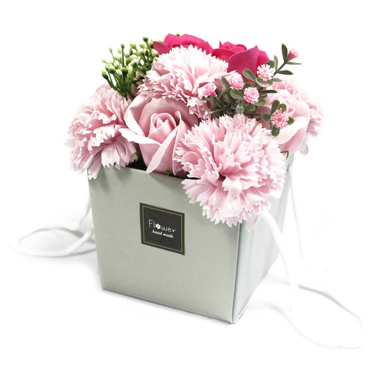 Soap Flower Bouquet with Pink Rose & Carnation for Baths