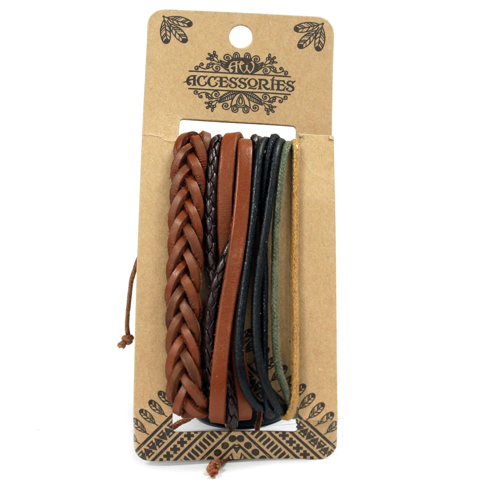 Stylish Mens Bracelet Sets with Tanned Leather and Unique Designs