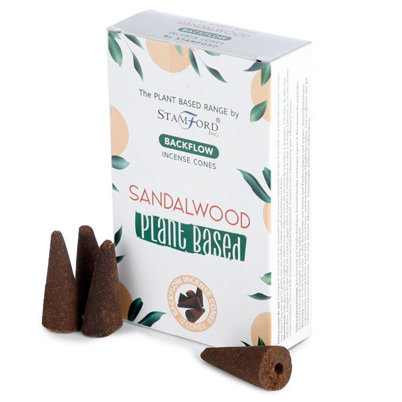 Plant Based Backflow Incense Cones with Sandalwood Aroma Effect