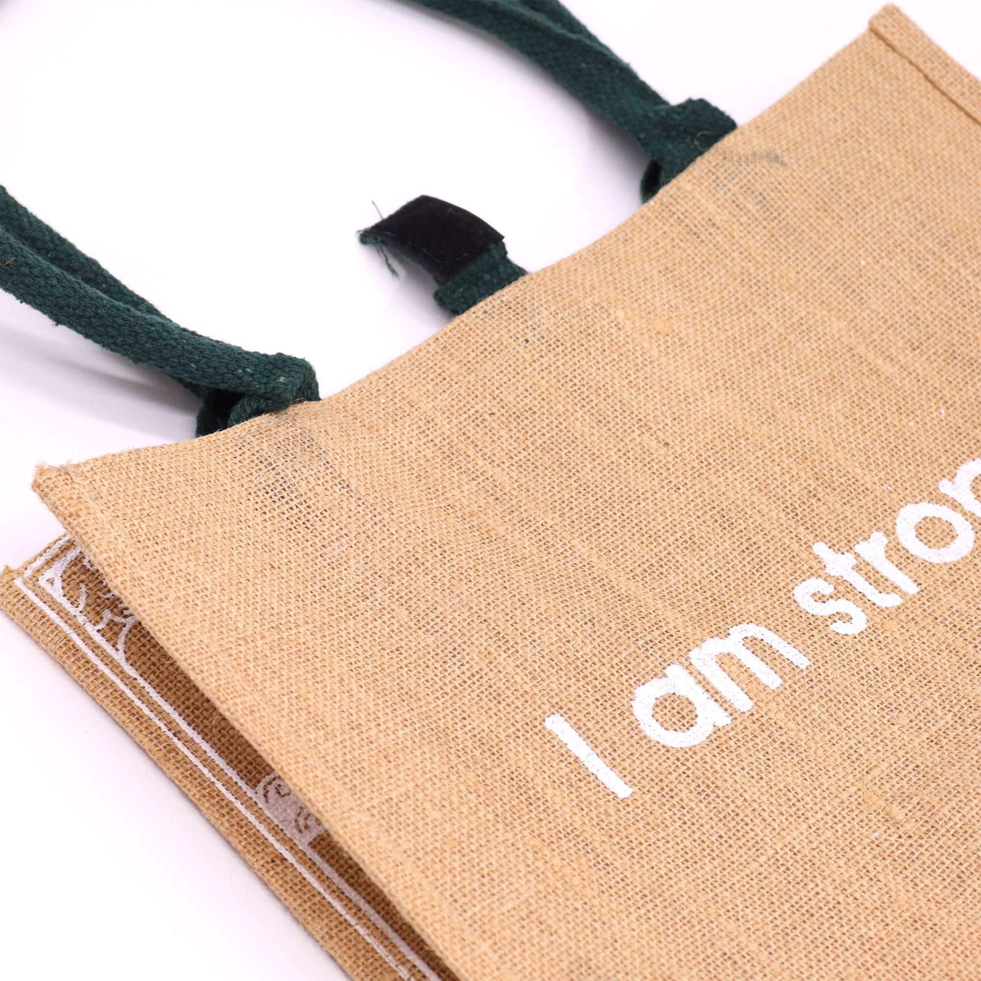 Hop Hare Jute Big Bag with I Am Bright Sun Design for Daily Use