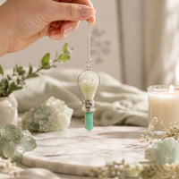 Angel Pendulum with Ring- Green Adventurine