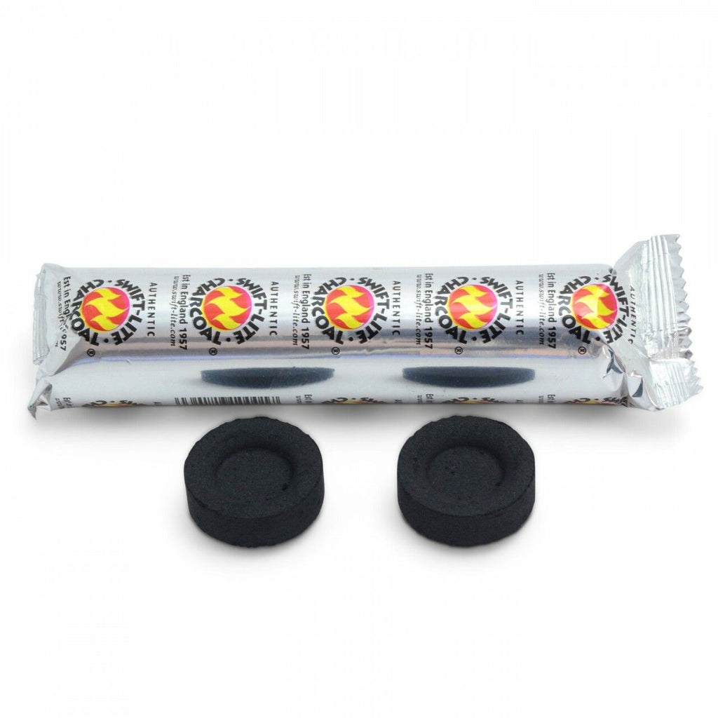 Pack of 10 Charcoal Tablets for Incense and Hookah Use