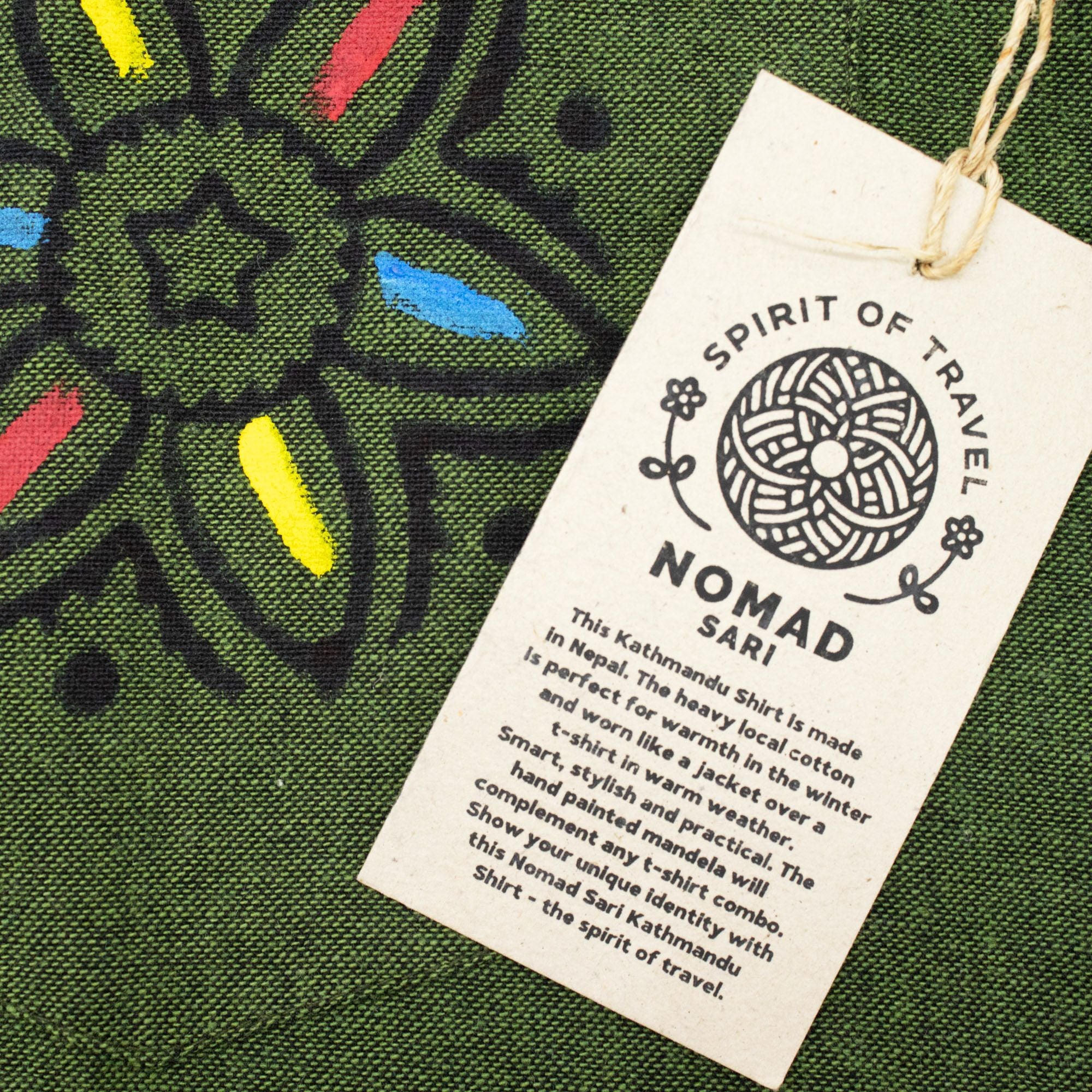 Nomad Sari Kathmandu Shirt in Forest Green for Casual Style