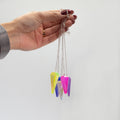 Six Sided Pendulum with Aurora Crysta Angel White Design