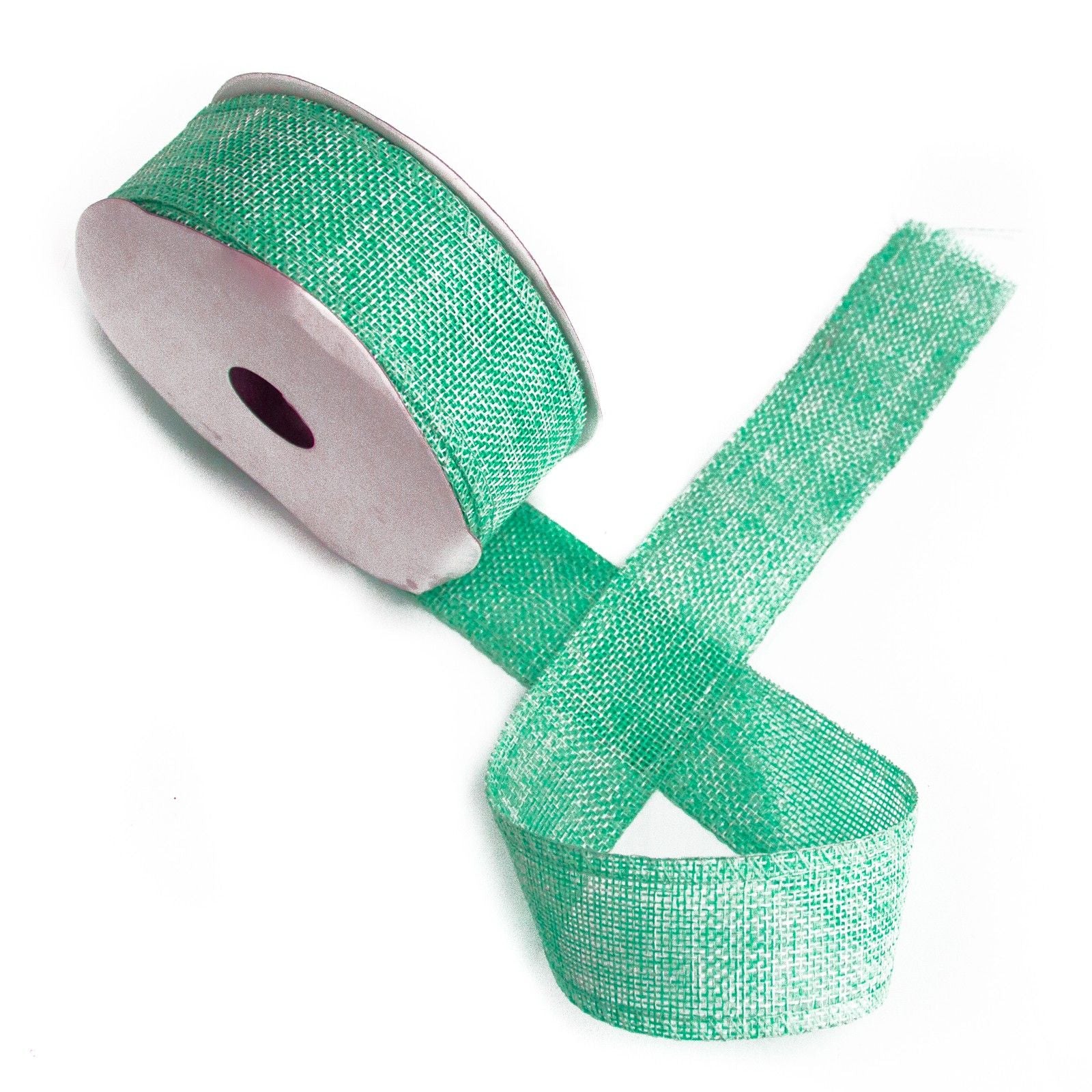 Natural Texture Ribbon 38mm x 20m Aqua for Gift Wrapping Projects
