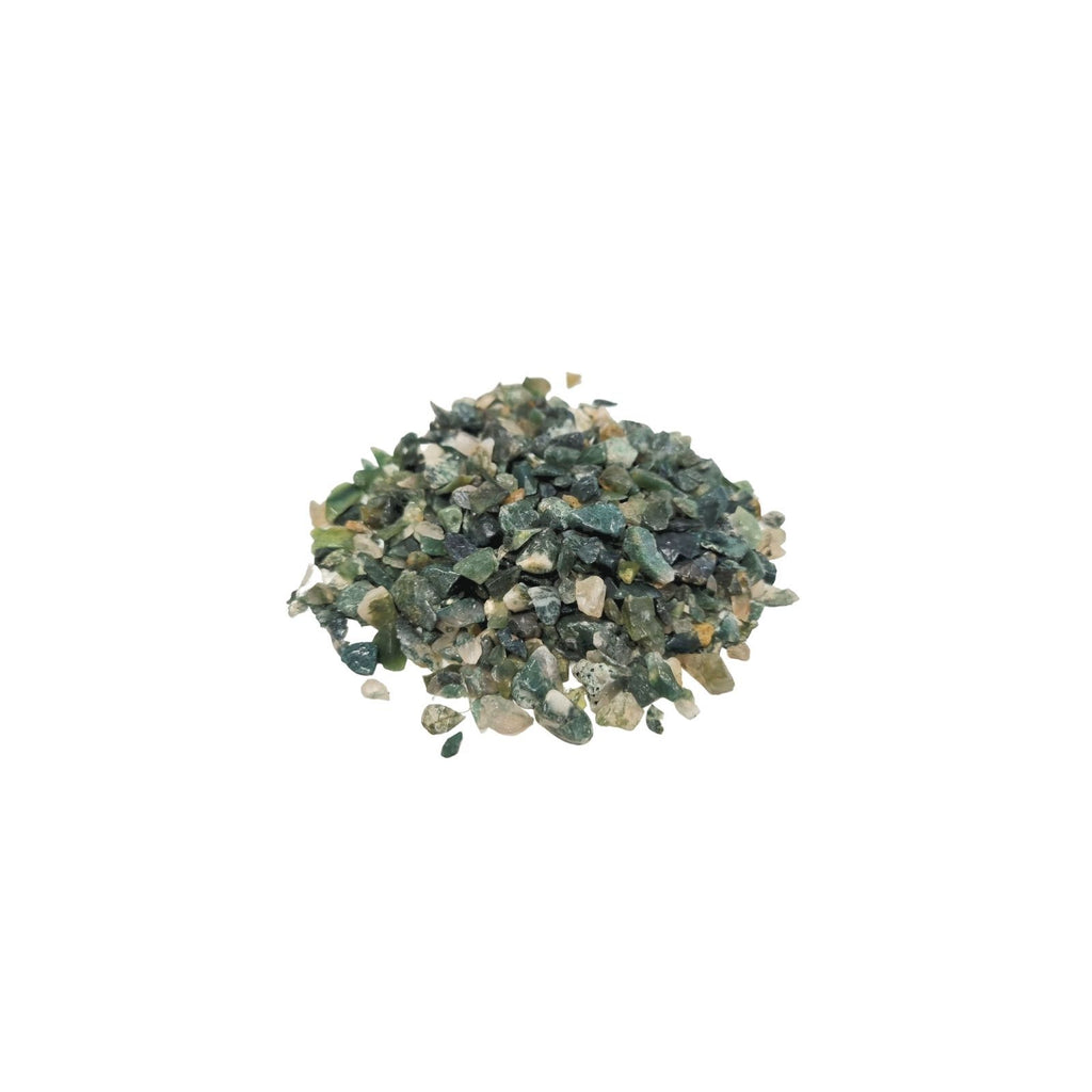 Moss Agate Gemstone Chips Bulk 1KG for Crafting and Home Decor