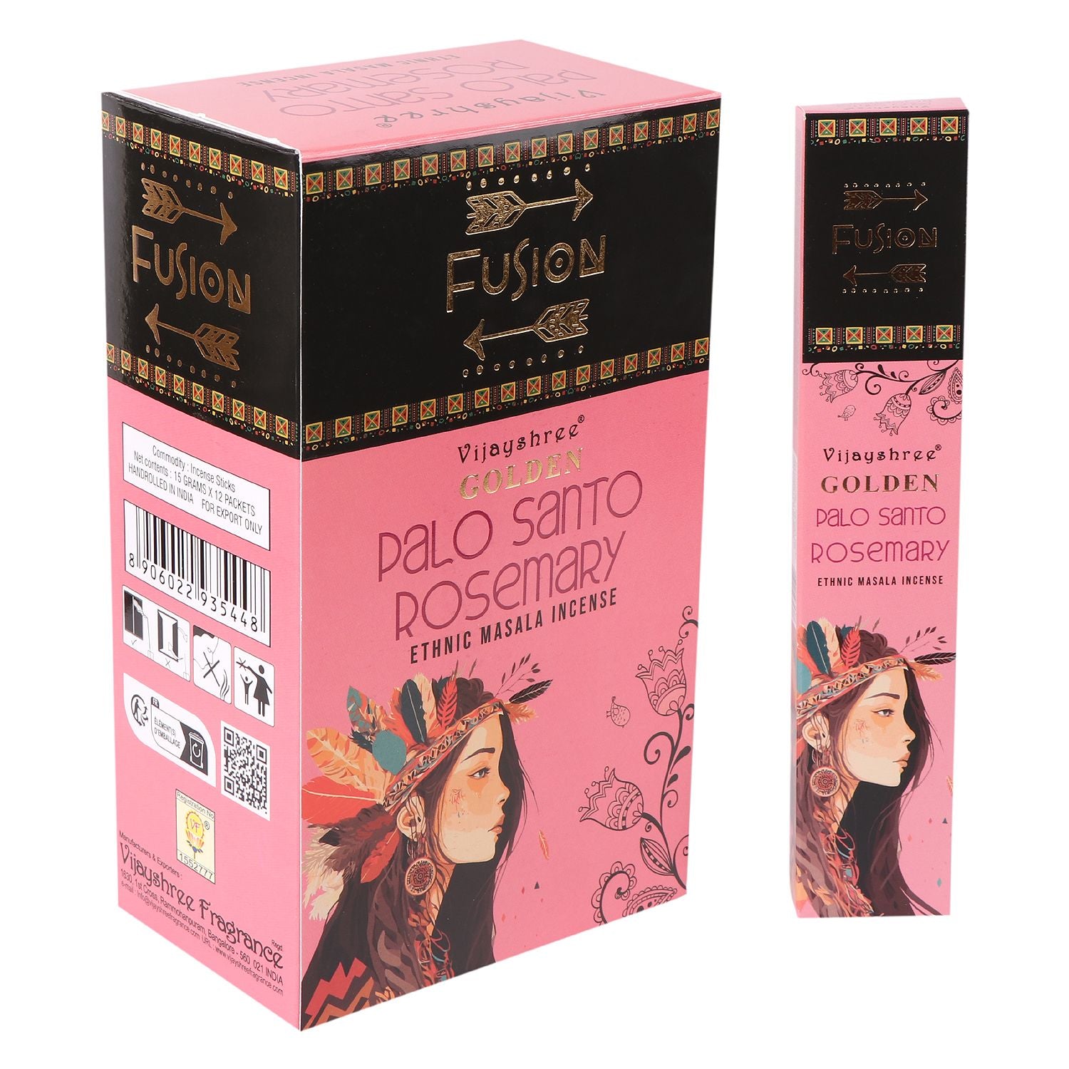 15g Golden Palo Santo and Rosemary Incense Sticks for Aromatic Use