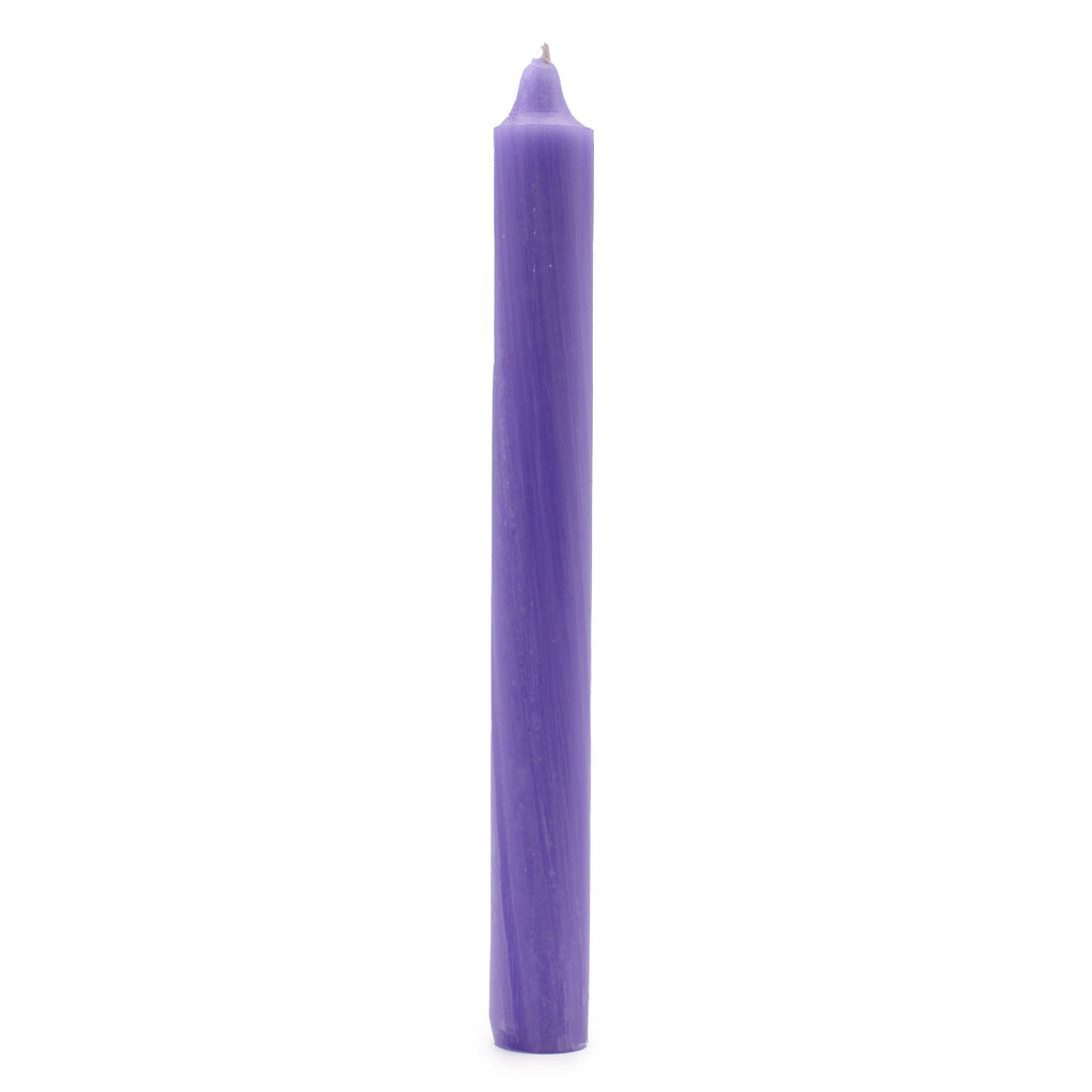 Solid Colour Dinner Candles Rustic Lilac Pack of 5 for Dining