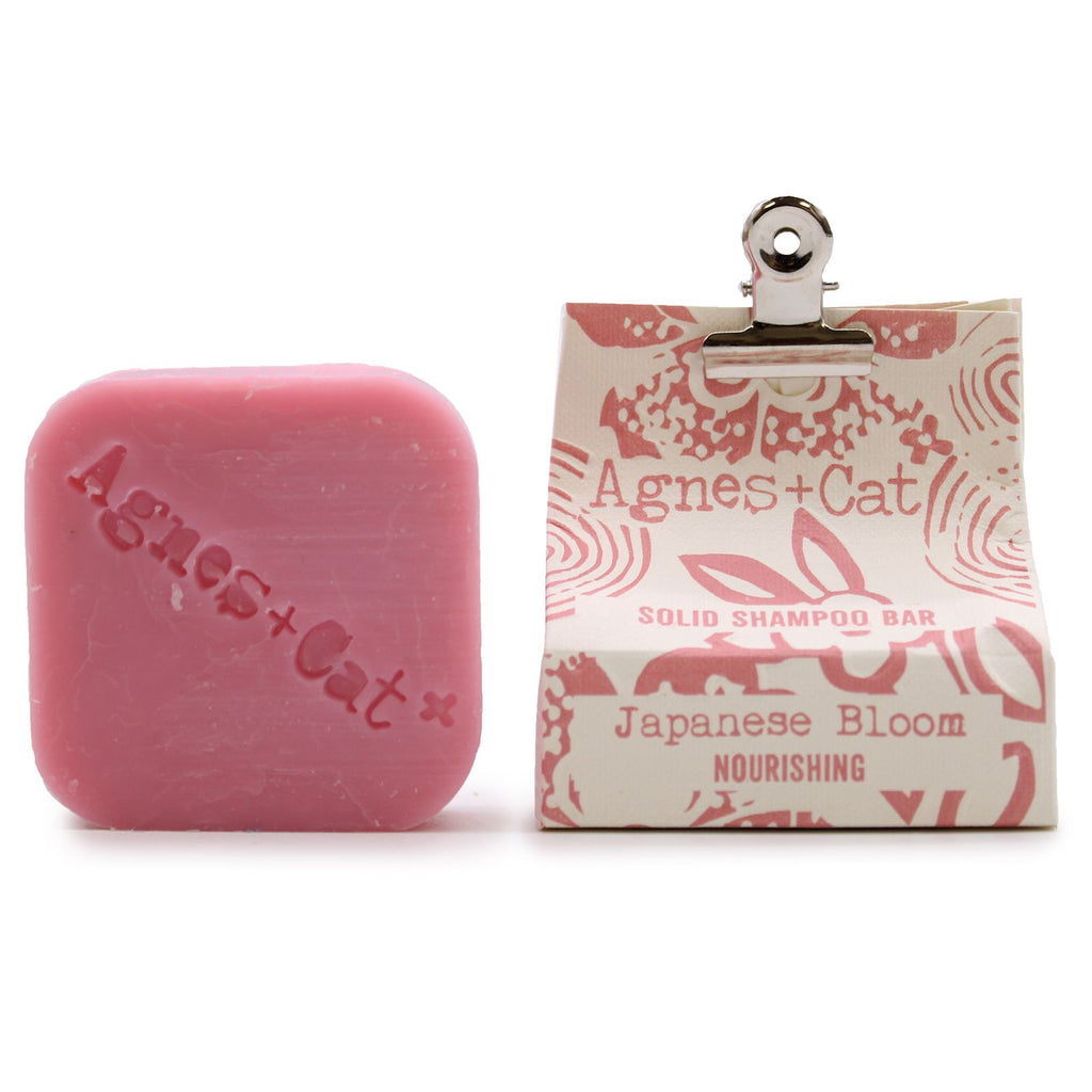 Agnes + Cat Japanese Bloom Solid Shampoo Bar for Healthy Hair Care
