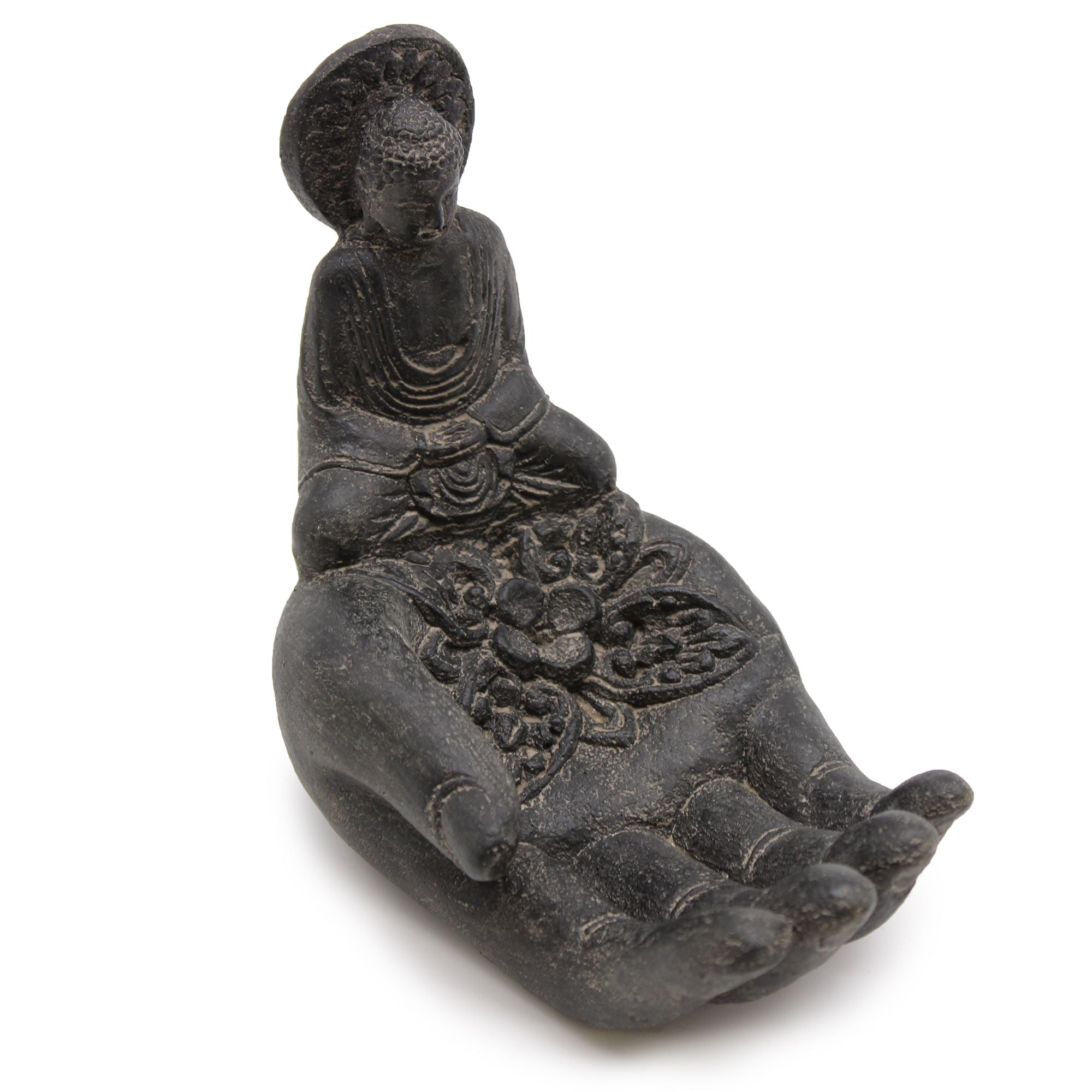 Buddah & Hand Incense Burner in Black for Stylish Home Decor