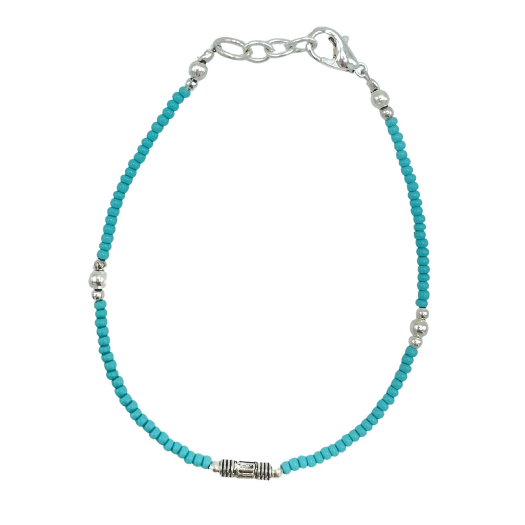 Nepalese Extra Fine Gem Bracelet with Turquoise Teardrop Accents