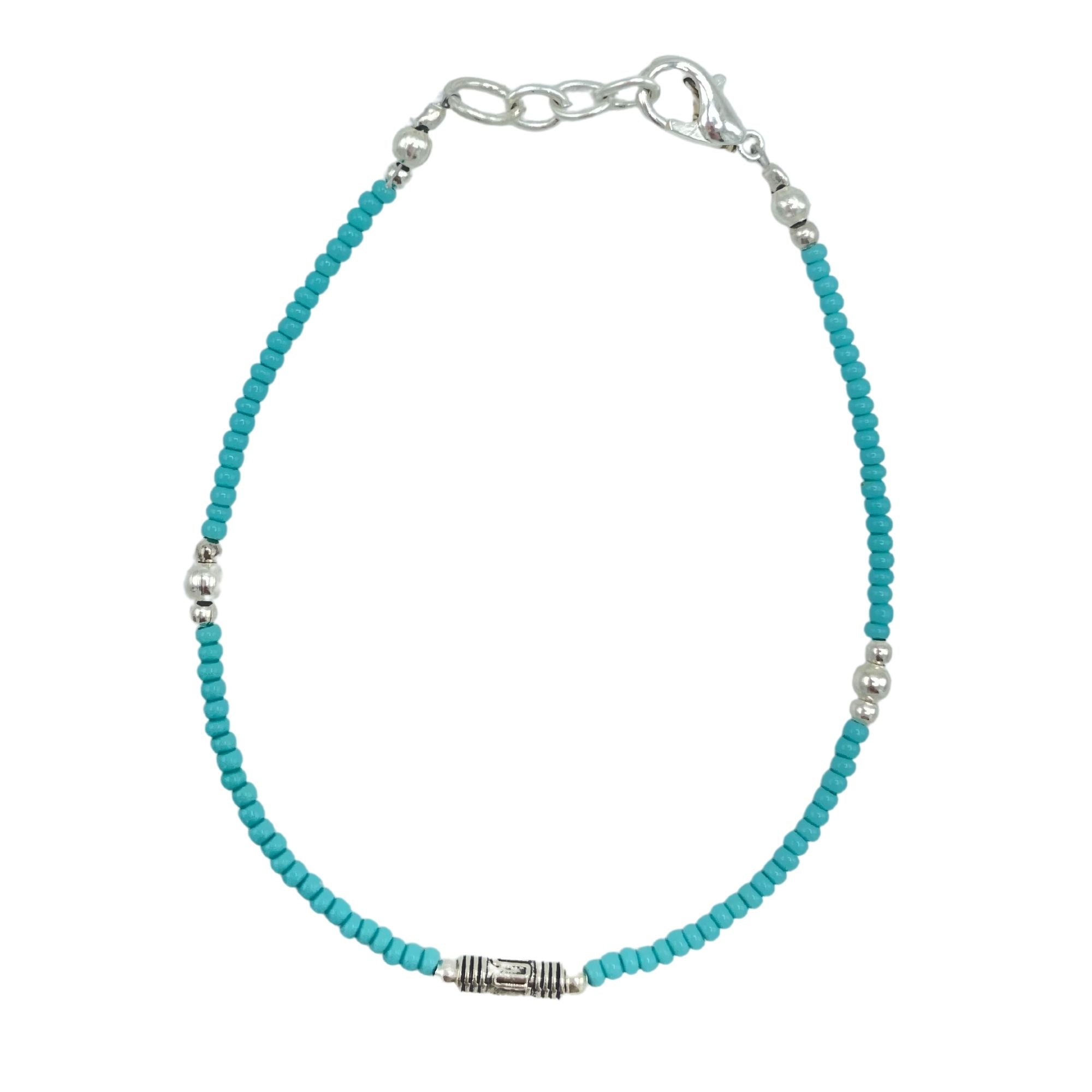 Nepalese Extra Fine Gem Bracelet with Turquoise Teardrop Accents