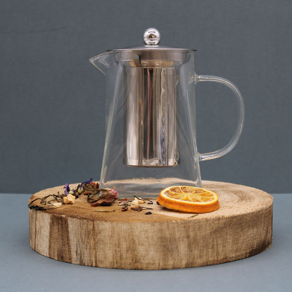 Glass Infuser Teapot in Tower Shape with 750ml Capacity