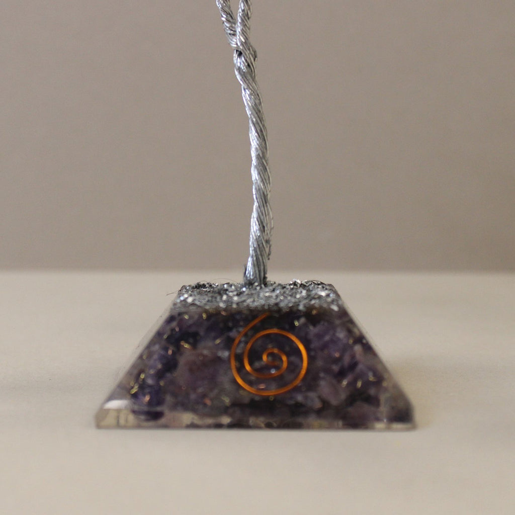 Amethyst Gemstone Tree with Orgonite Base 80 Stone Decorative Piece