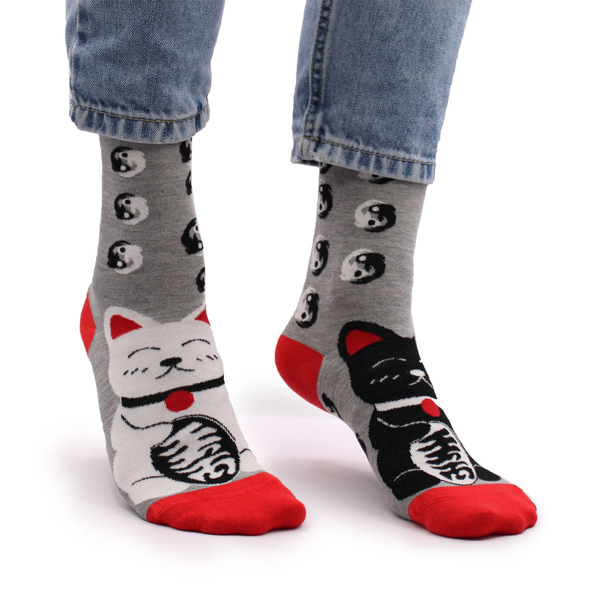 Agnes + Cat Hop Hare Bamboo Socks S/M - Lucky Catsâ