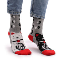 Agnes + Cat Hop Hare Bamboo Socks S/M - Lucky Catsâ