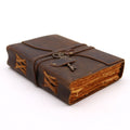 Oiled Leather Journal with Key and 200 Deckle Edged Pages