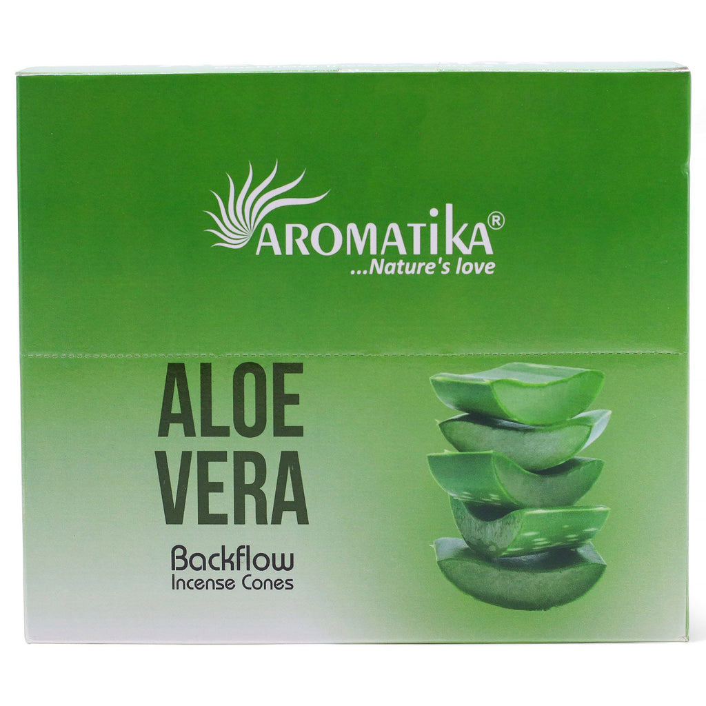 Pack of 10 Aloe Vera Masala Backflow Incense Cones for Relaxation