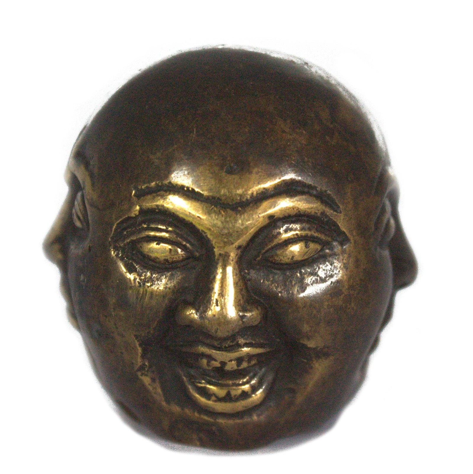 Fengshui Four Face Buddha 5cm Decorative Brass Ornament for Home