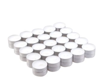 50 Unscented Tealights for Home Decor and Event Lighting Use