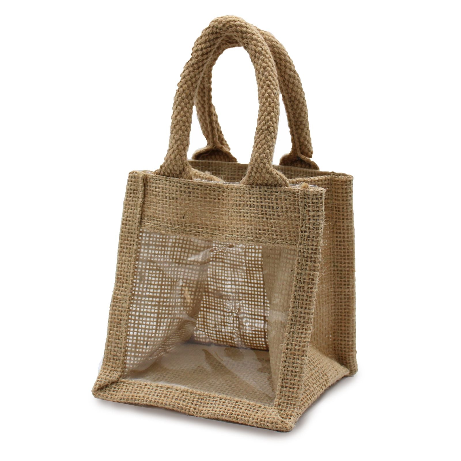 One Window Jar Gift Bag Eco Friendly Jute Packaging Solution