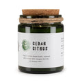 Greenman Woodwick Soy Candle Cedar Citrus in Elegant Glass Jar