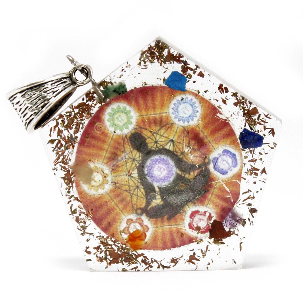 Orgonite Power Pendant Pentagon Chakra for Spiritual Energy Boost