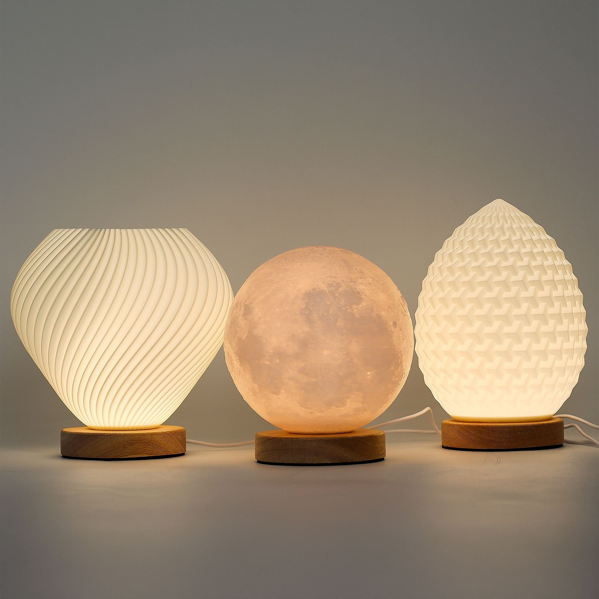 Shell Twisted New Wave Lamp with USB and 3 Brightness Settings