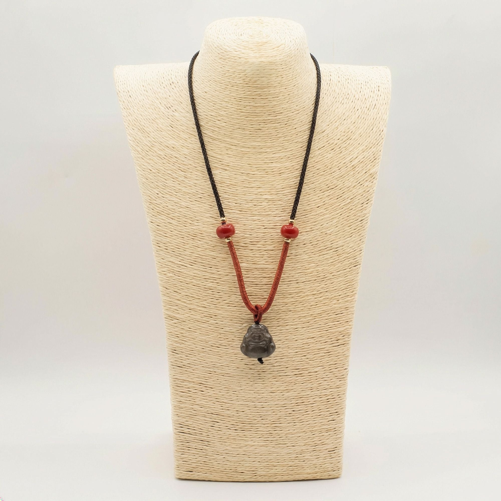 Cool Gemstone Pendants - Sliver Obsidian Buddha