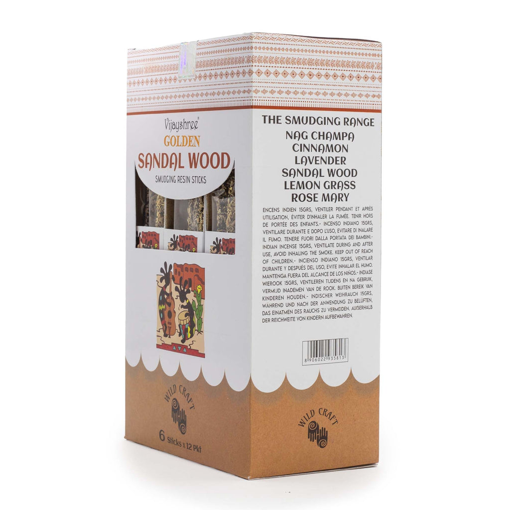 Golden Sandal Wood Smudging Resin Sticks 30g for Calm Spaces