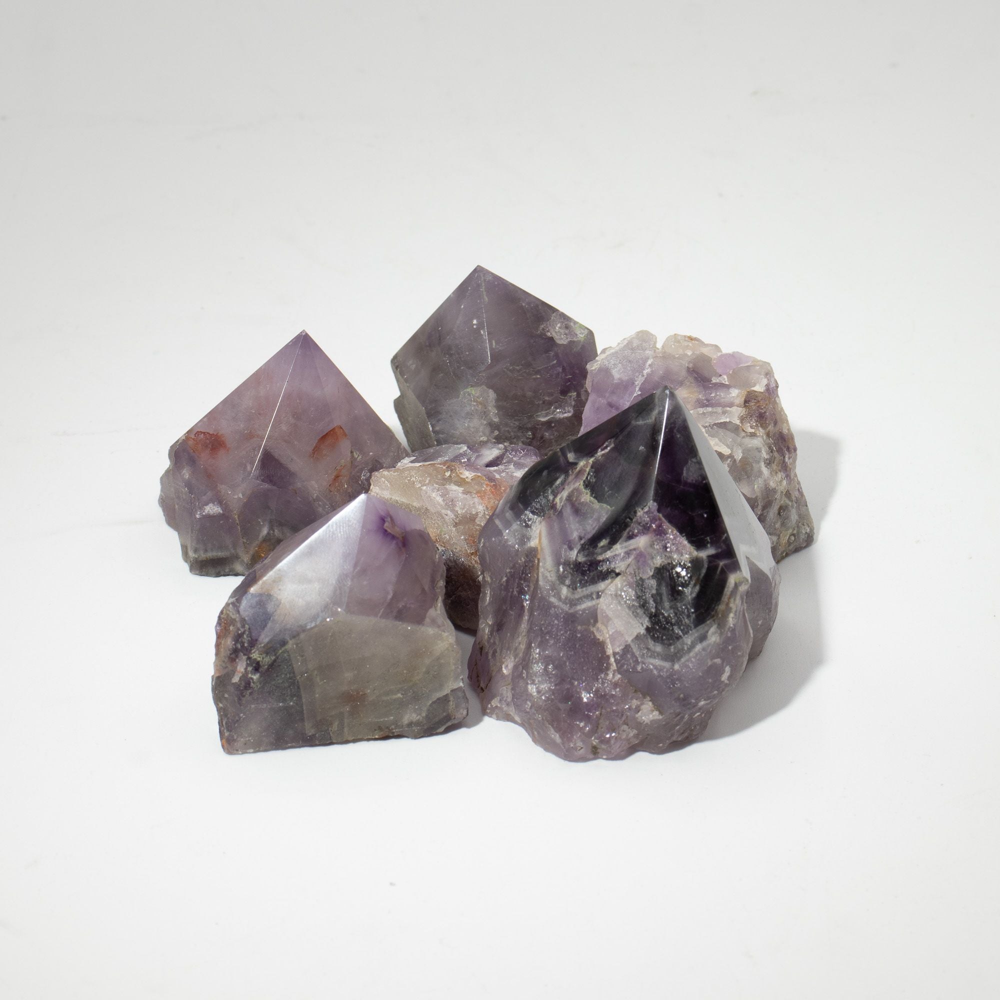 Amethyst A Grade Gemstone Top Polished Points Set of 5 to 6 Pieces