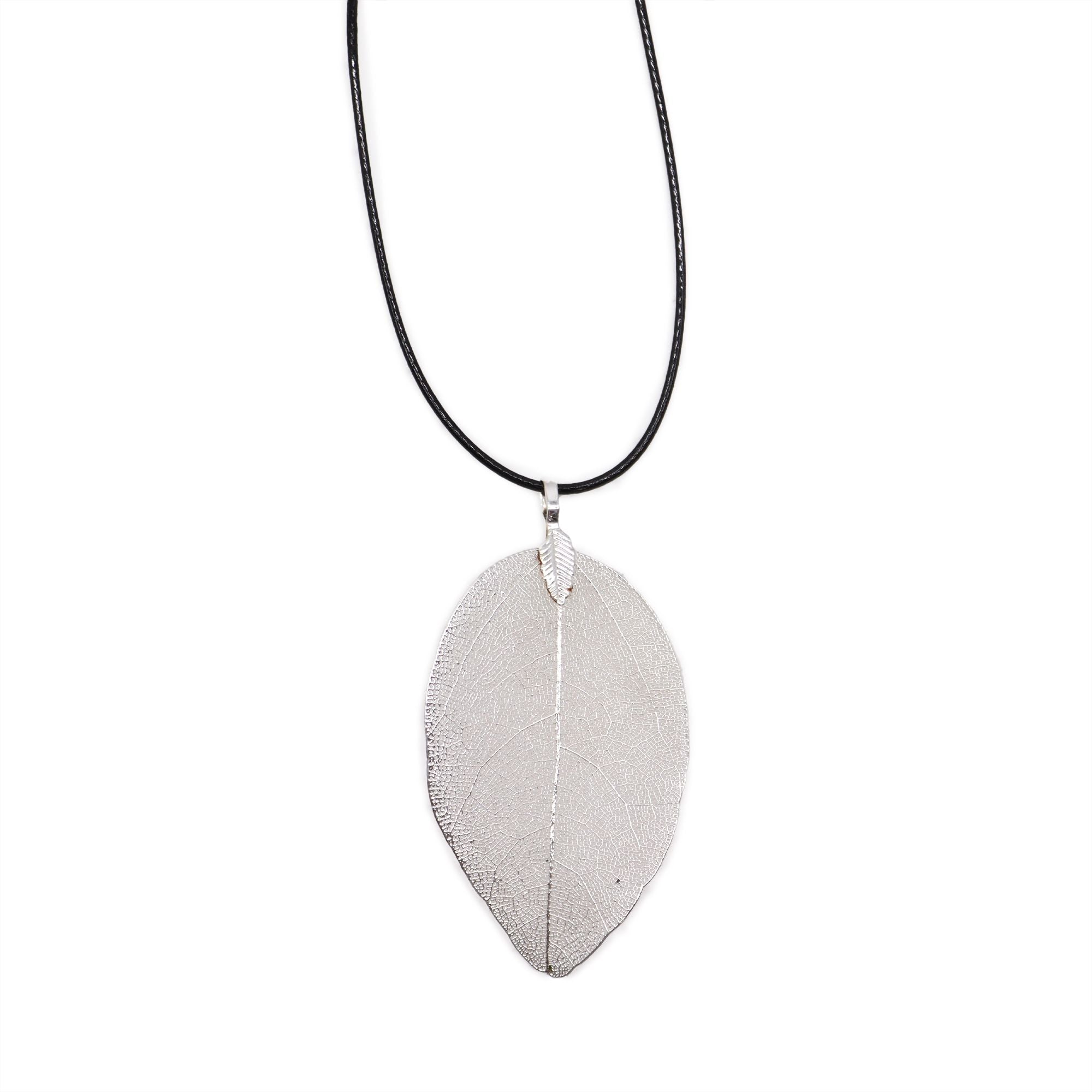 Bravery Leaf Necklace Unique Silver Leaf Jewellery for Nature Lovers