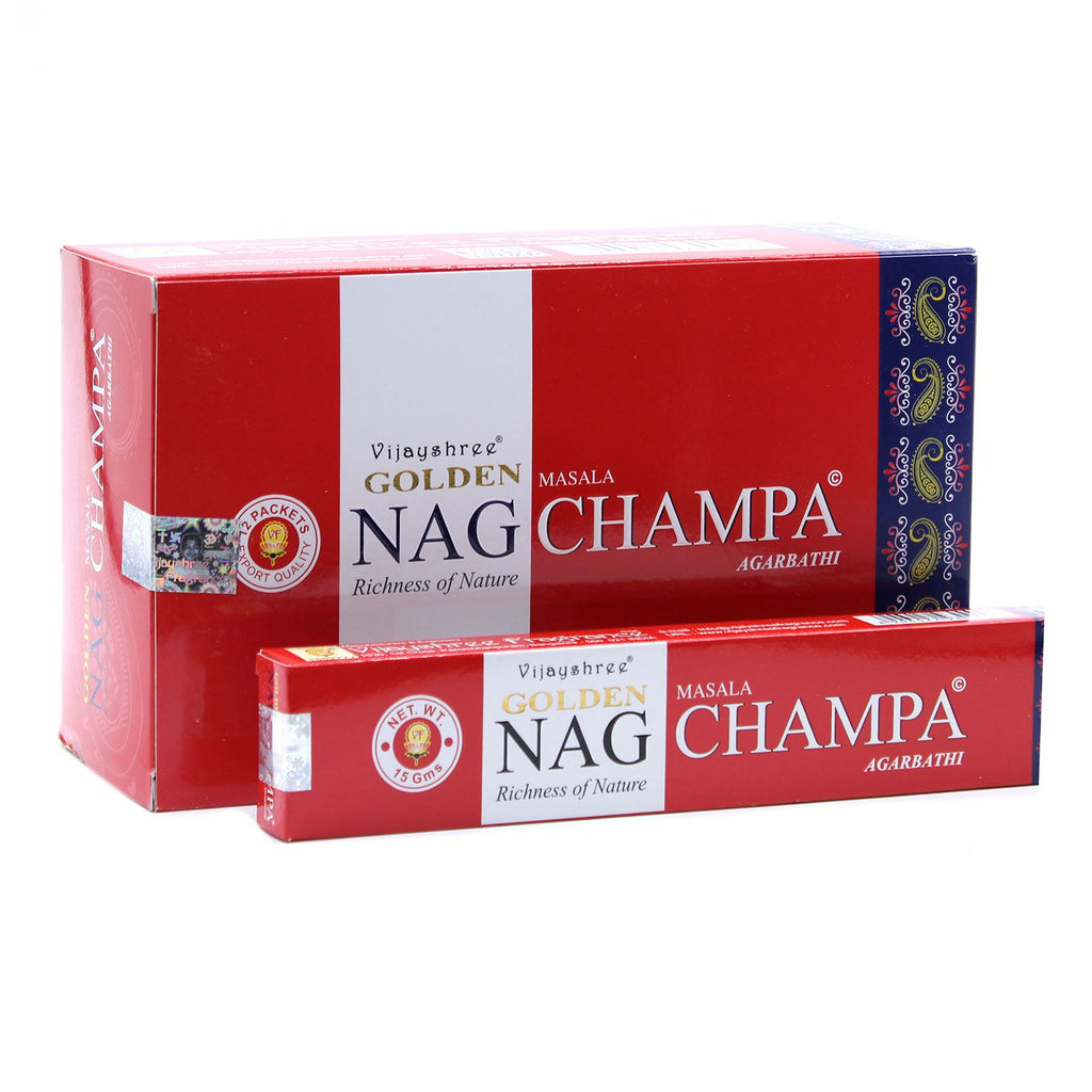 15g Golden Nag Champa Incense for Aromatic Home Fragrance
