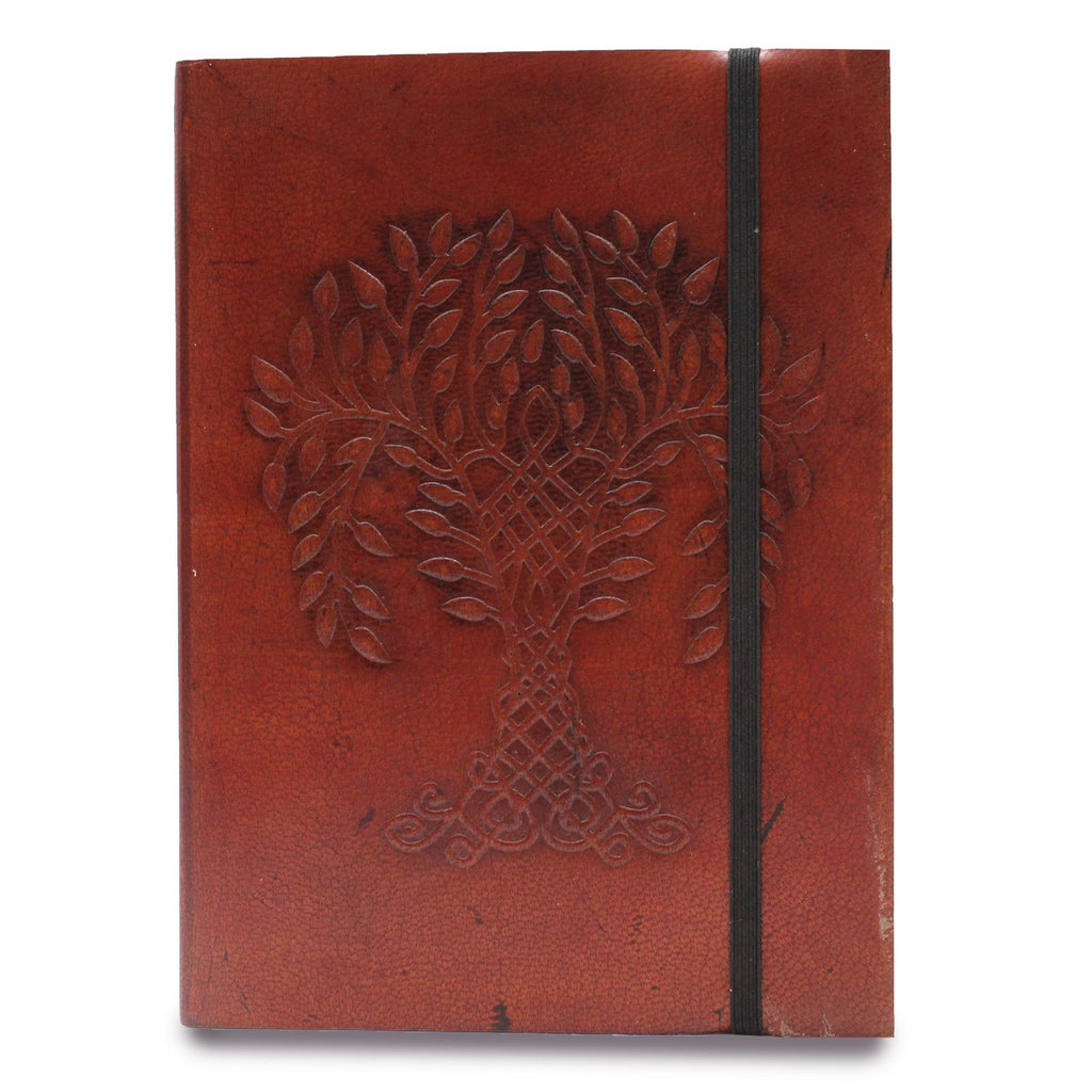 Small Tree of Life Design Notebook with Strap for Writing Notes