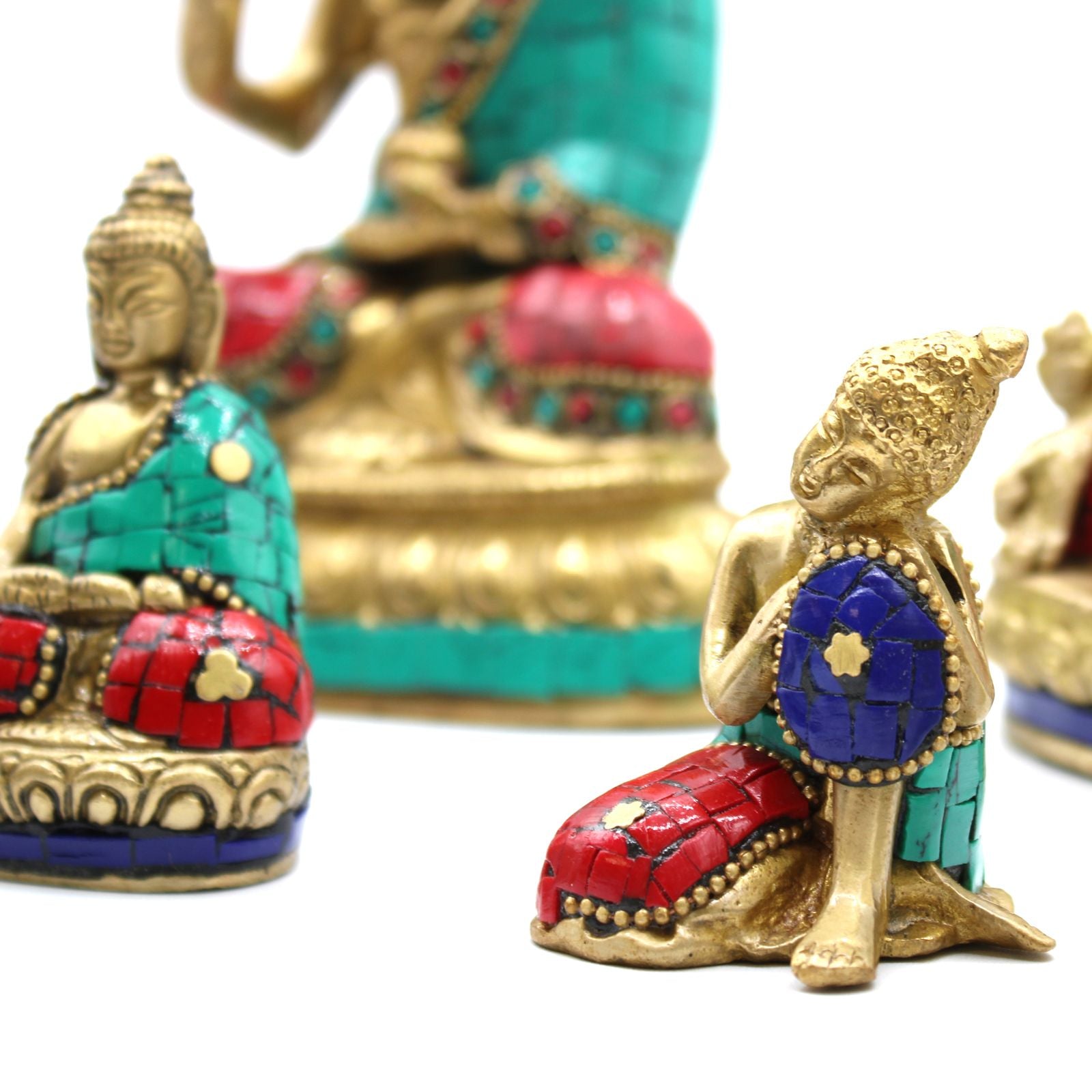 Brass Buddha Figure with Large Head 11.5 cm Decorative Piece