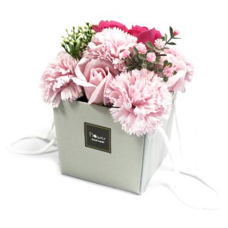 Soap Flower Bouquet with Pink Rose & Carnation for Baths