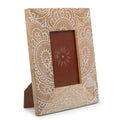 Med Mango Wood Picture Frame with Buddha Design for 10x15cm Photos