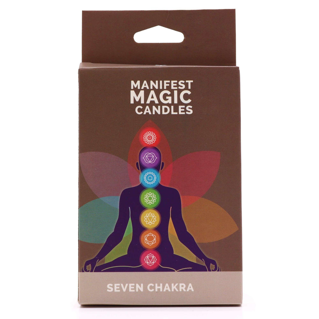 Seven Chakra Manifest Candles Pack of 7 for Spiritual Use