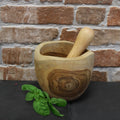 Ergo Teak Pestle and Mortar Medium for Everyday Culinary Use