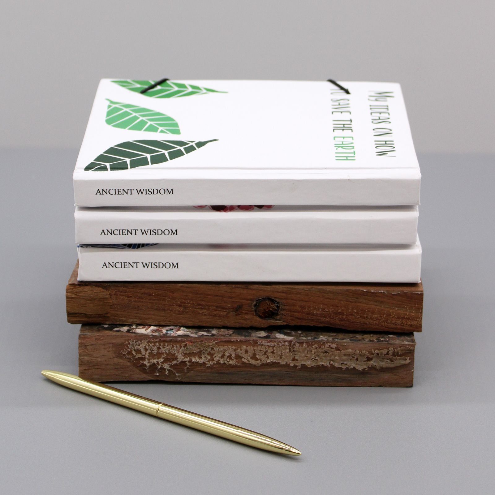 Leaves on the Same Tree Design Notebook with Secure Strap Closure