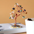 Gemstone Tree with Multi Coloured Stones on Natural Agate Base