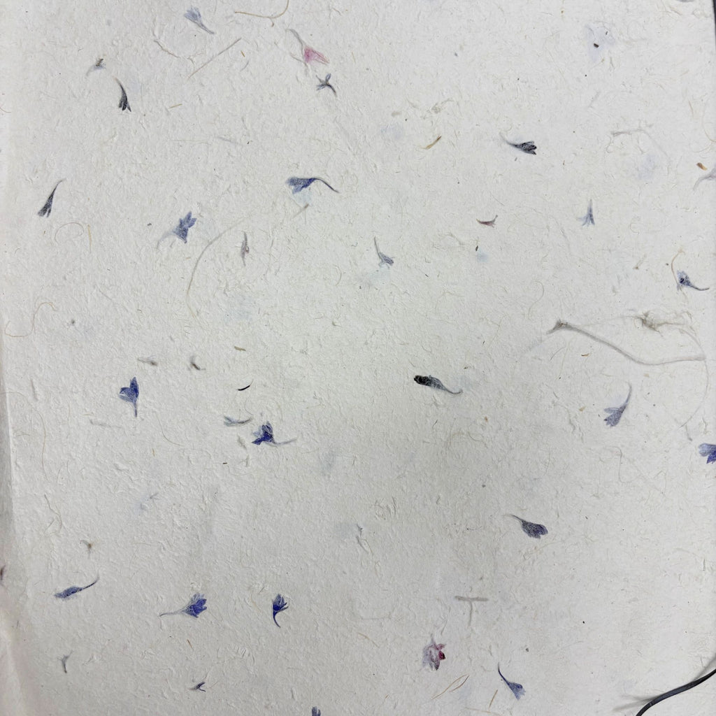 Lokta Craft & Wrapping Paper 51x76cm with Cornflower Petals