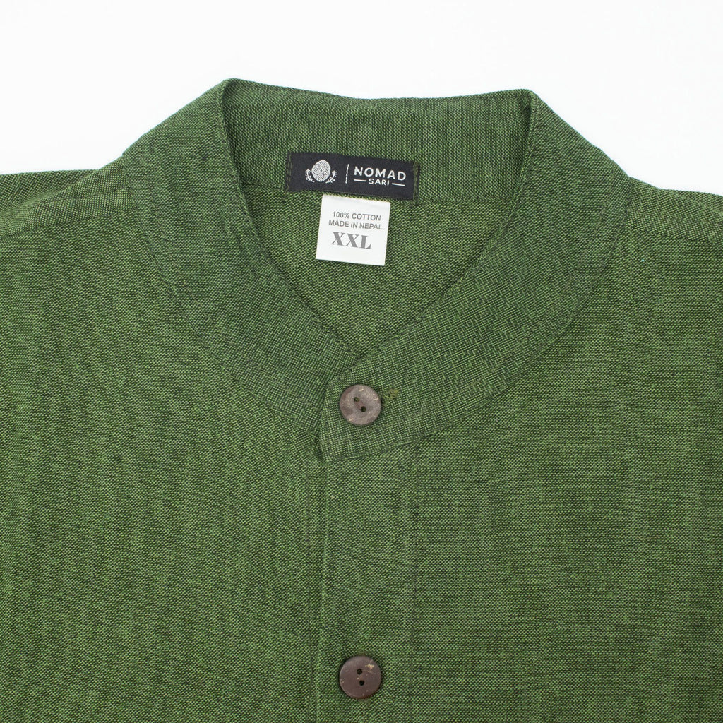 Nomad Sari Kathmandu Shirt in Forest Green for Casual Style