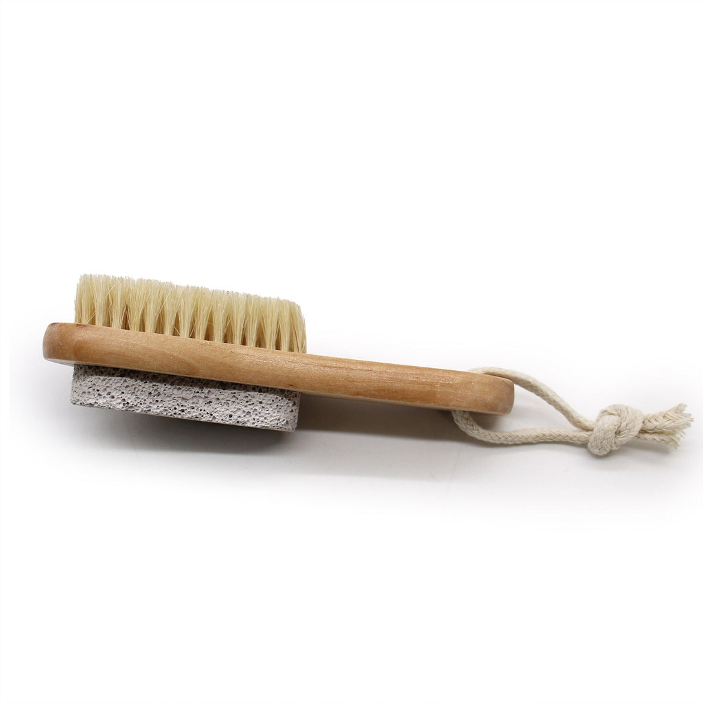 Pumice Backed Brush for Exfoliating Radiant Skin and Care