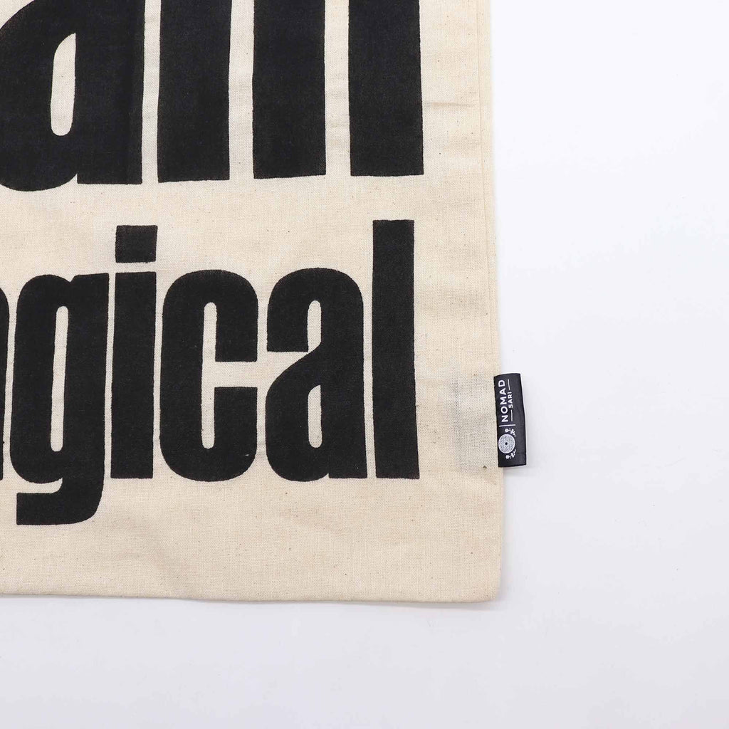 Iconic Basic Tote Bag I am Magical with Whimsical Illustration
