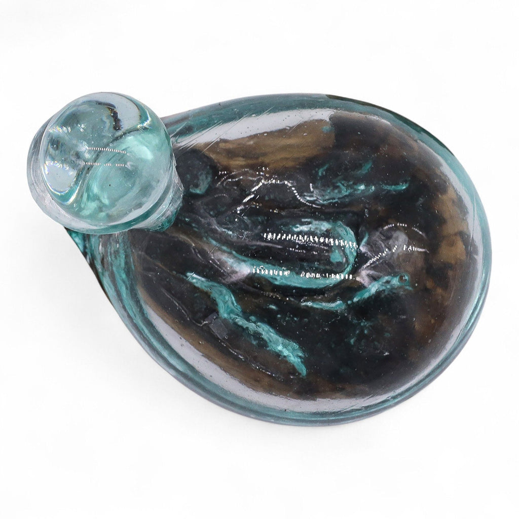 Unique Molten Glass Duck Decanter on Wood with Elegant Stopper
